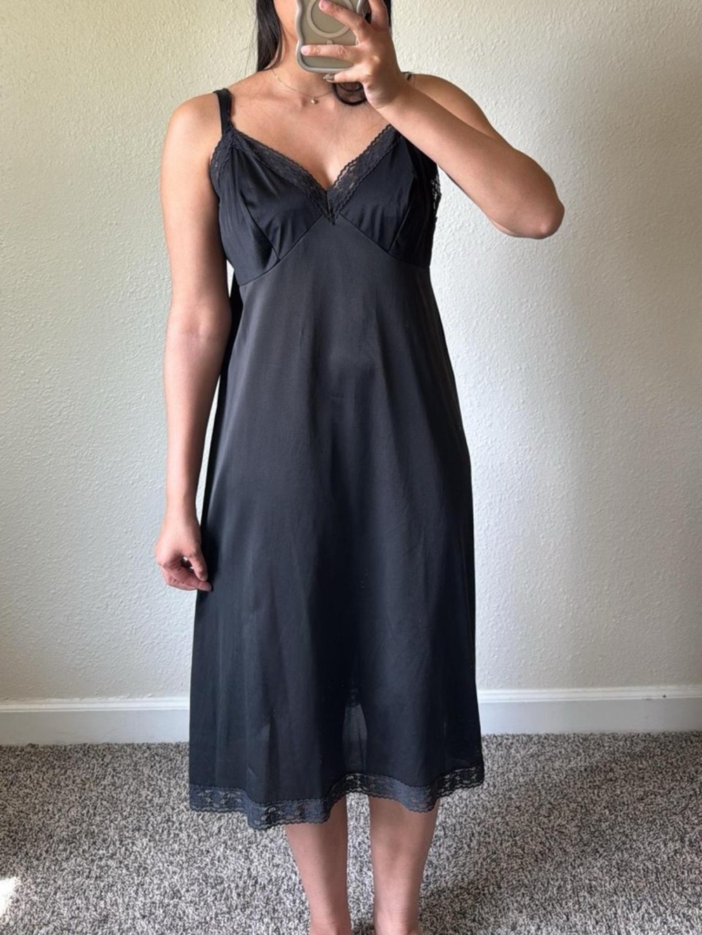 Vintage black slip dress